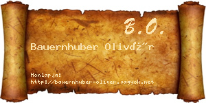 Bauernhuber Olivér névjegykártya